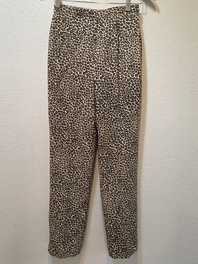 Vintage Akris Swiss Made Leopard Print Wool Trousers – US 6 – Quiet Luxury
